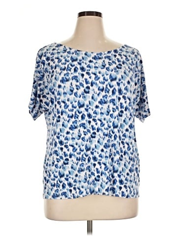 INC International Concepts Short Sleeve Blouse (view 1)