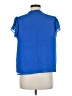 CeCe 100% Polyester Blue Short Sleeve Blouse Size M - photo 2