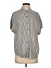Splendid 100% Viscose Stripes Gray Short Sleeve Button-Down Shirt Size XS - photo 1