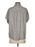 Splendid 100% Viscose Stripes Gray Short Sleeve Button-Down Shirt Size XS - photo 2