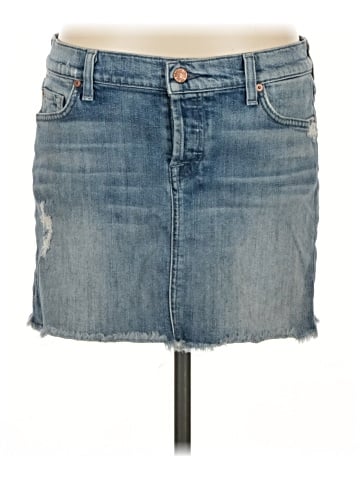 7 For All Mankind Denim Skirt (view 1)