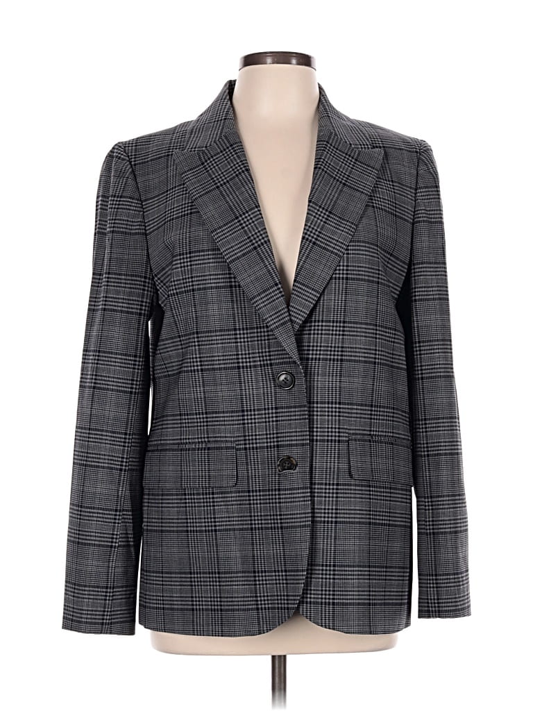 Pre-owned Assorted Brands Wool Blazer Jacket In Gray