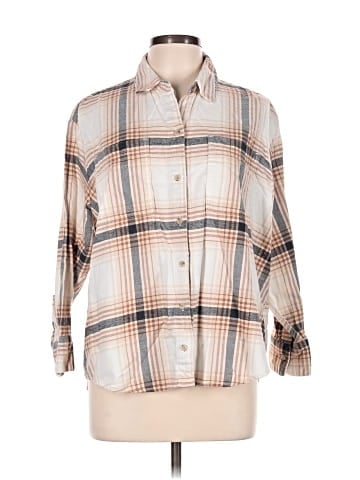 Old Navy 3/4 Sleeve Button-Down Shirt (view 1)