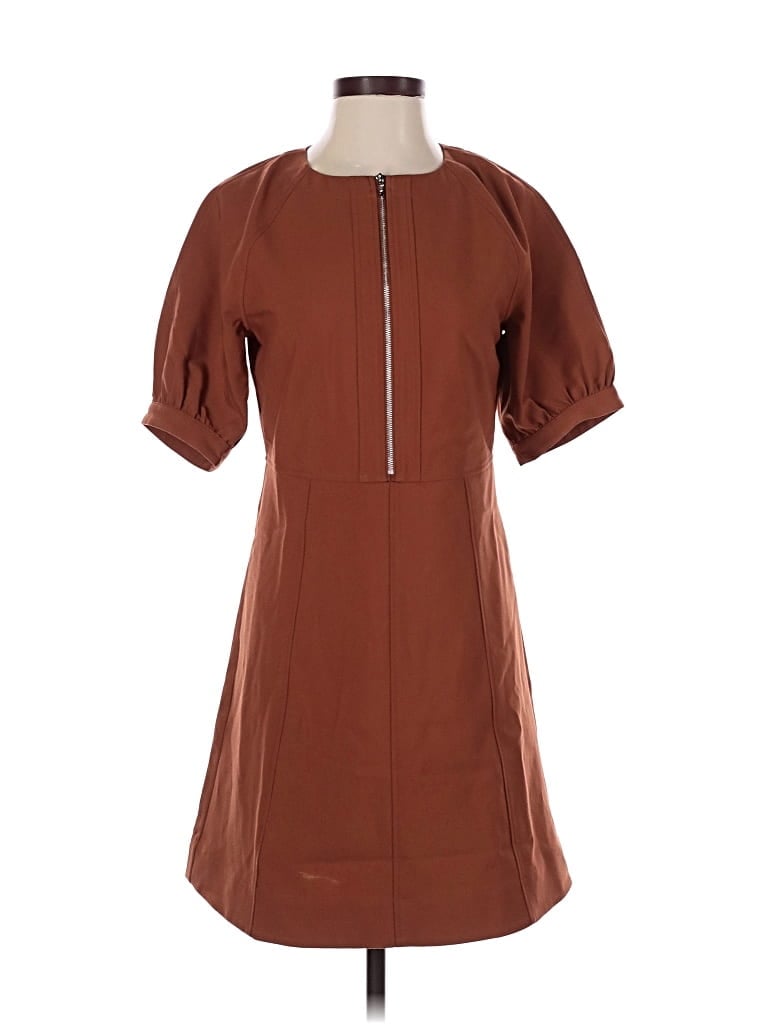Pre-owned Lilla P Casual Dress In Brown