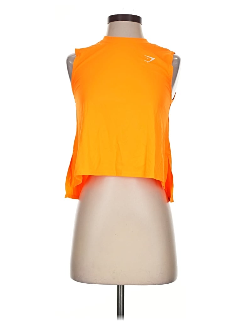 Pre-owned Gymshark Sleeveless T-shirt In Orange