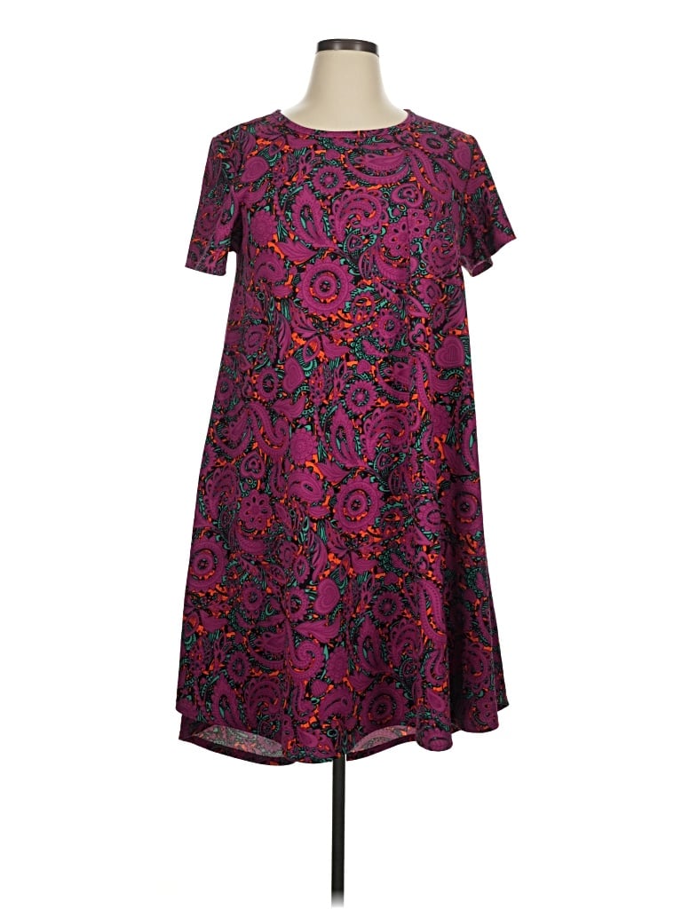 Pre-owned Lularoe Casual Dress In Purple