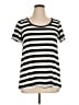 Lularoe Stripes Black Short Sleeve Top Size XL - photo 1