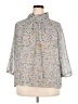 Fun2Fun 100% Polyester Floral Gray 3/4 Sleeve Blouse Size 2XL - photo 1