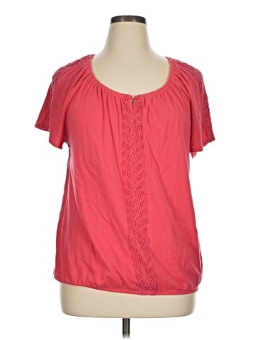 Karen Scott Short Sleeve Blouse (view 1)
