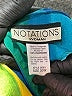 Notations 100% Polyester Stripes Teal Short Sleeve Blouse Size 20 - photo 7