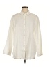 Flax 100% Linen Ivory Long Sleeve Button-Down Shirt Size 6 (S) - photo 1