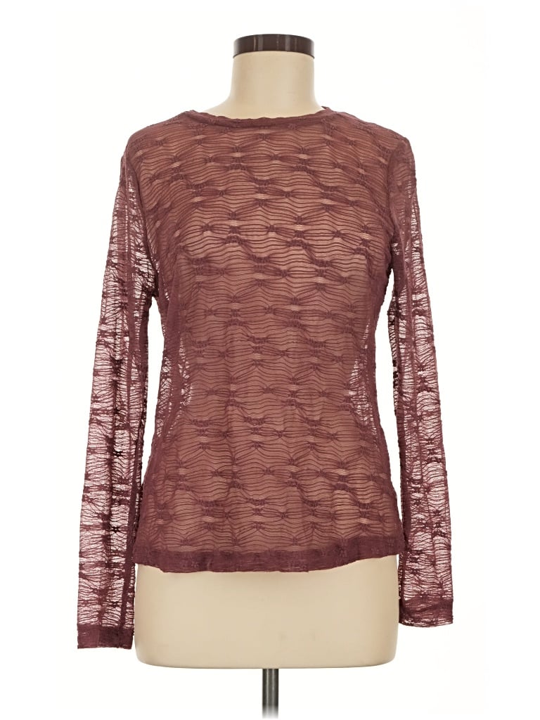 Pre-owned Culture Code Long Sleeve T-shirt In Burgundy