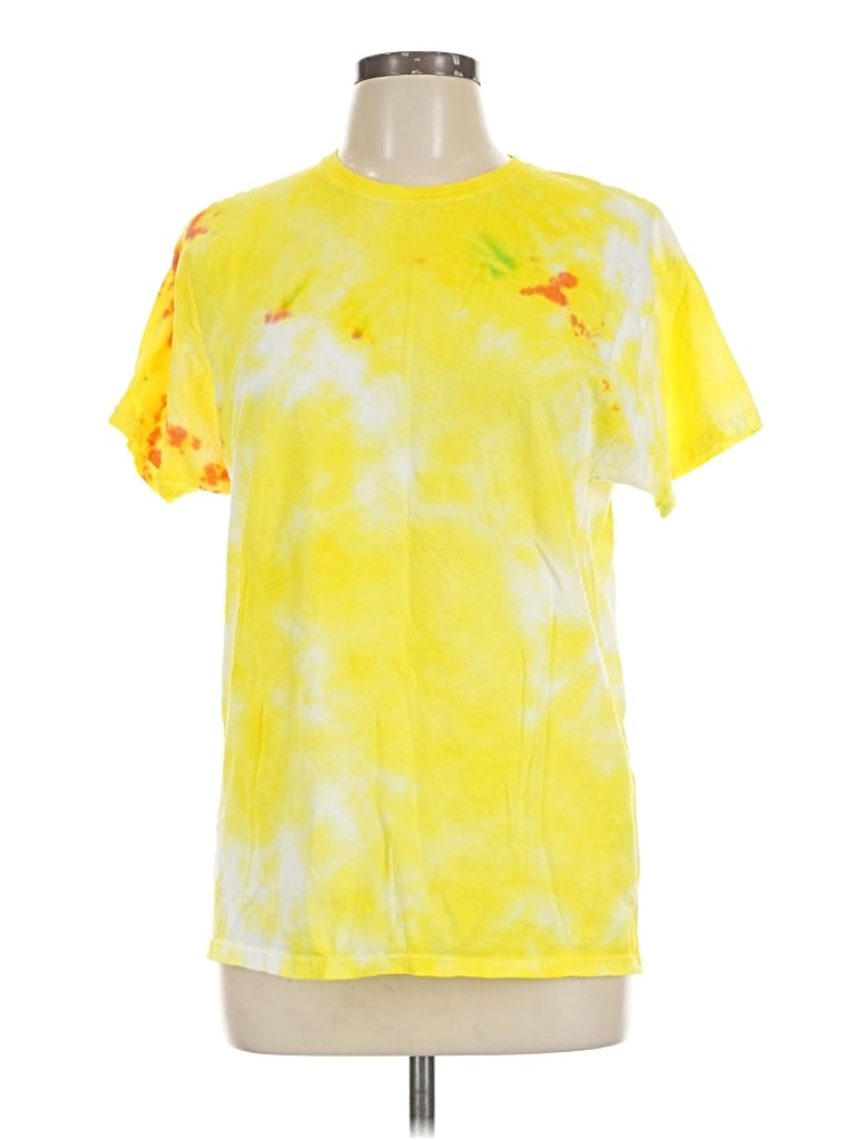 Pre-owned Hanes Short Sleeve T-shirt In Yellow