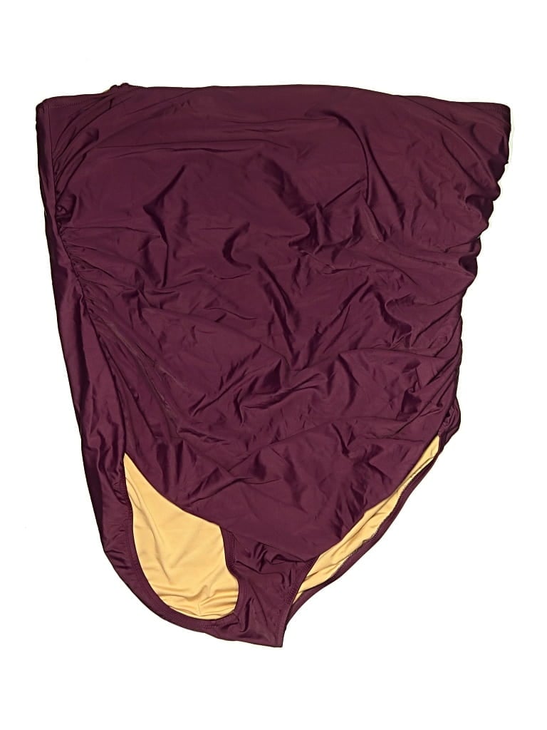 Pre-owned Jcrew Swimsuit Bottoms In Burgundy