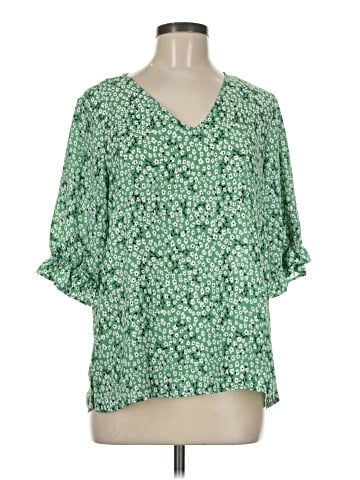 Well Worn 3/4 Sleeve Blouse (view 1)