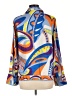 Zara Print Orange 3/4 Sleeve Blouse Size L - photo 2