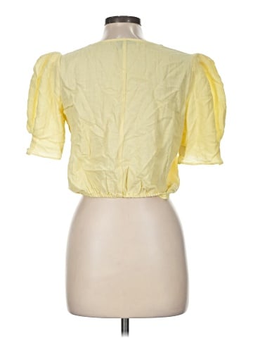 Aqua Short Sleeve Blouse (view 2)