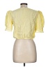 Aqua Yellow Short Sleeve Blouse Size M - photo 2