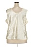 Cato 100% Polyester Ivory Sleeveless T-Shirt Size 26/28W - photo 2
