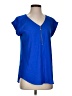 Express Blue Short Sleeve Blouse Size S - photo 1
