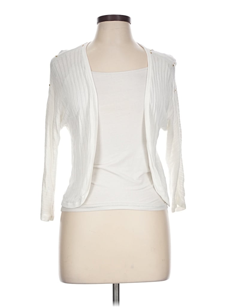 Pre-owned Thalia Sodi Cardigan Sweater In White