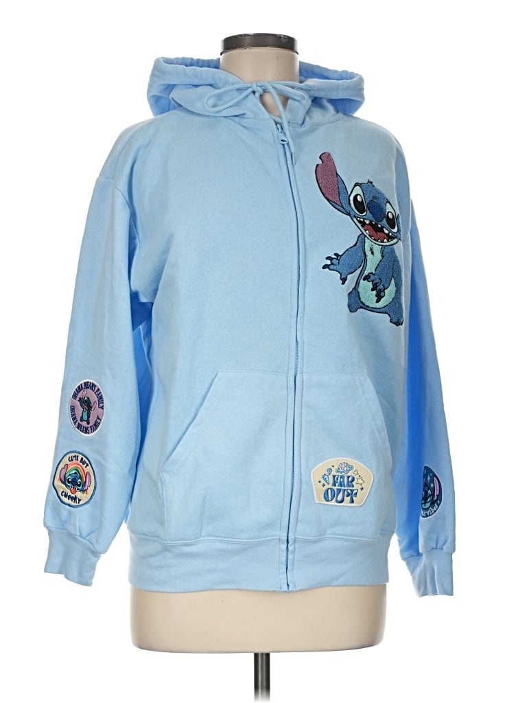 Pre-owned Disney Zip Up Hoodie In Blue