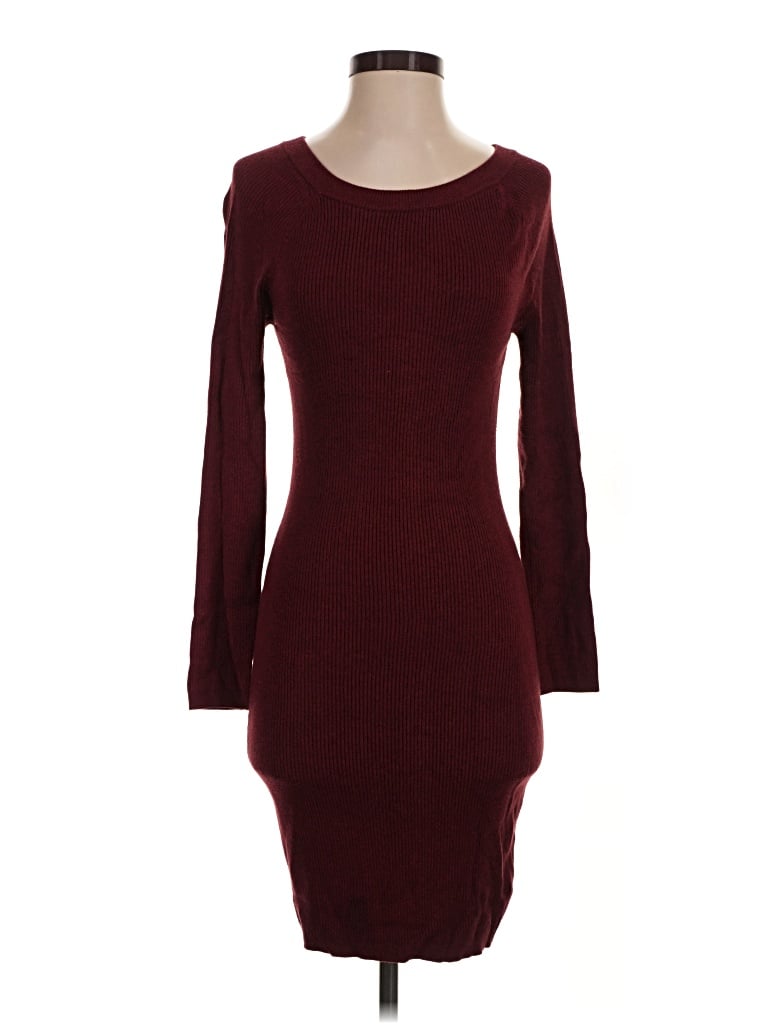 Pre-owned Premise Casual Dress In Burgundy