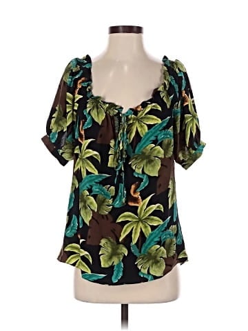 Moda International Short Sleeve Silk Top (view 1)