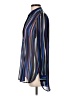 Anne Klein 100% Polyester Stripes Blue Long Sleeve Blouse Size 0 - photo 5