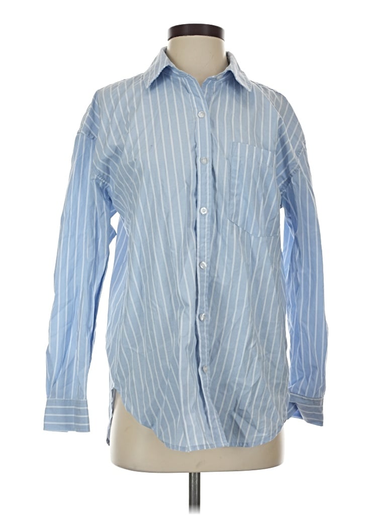 Pre-owned Be Cool Long Sleeve Button Down Shirt In Blue