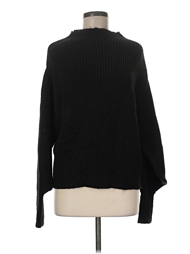 Pre-owned Zenana Turtleneck Sweater In Black