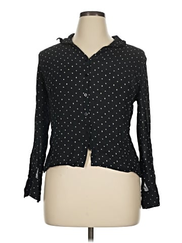 Rafaella Long Sleeve Silk Top (view 1)