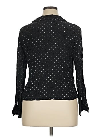 Rafaella Long Sleeve Silk Top (view 2)