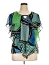 Notations 100% Polyester Green Short Sleeve Blouse Size XL - photo 1