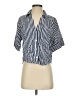 Zara Stripes Blue Short Sleeve Blouse Size XS - photo 1