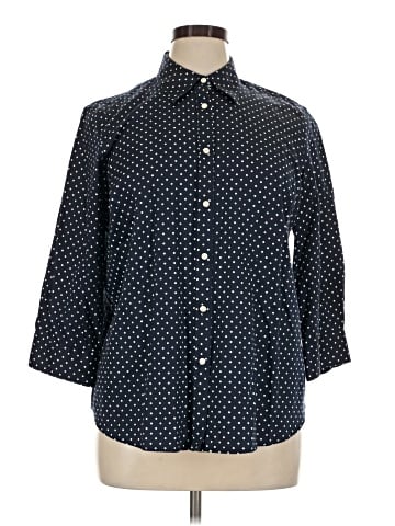 Chaps 3/4 Sleeve Button-Down Shirt (view 1)