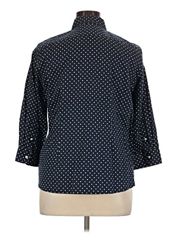 Chaps 3/4 Sleeve Button-Down Shirt (view 2)