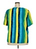 Notations 100% Polyester Stripes Teal Short Sleeve Blouse Size 20 - photo 2