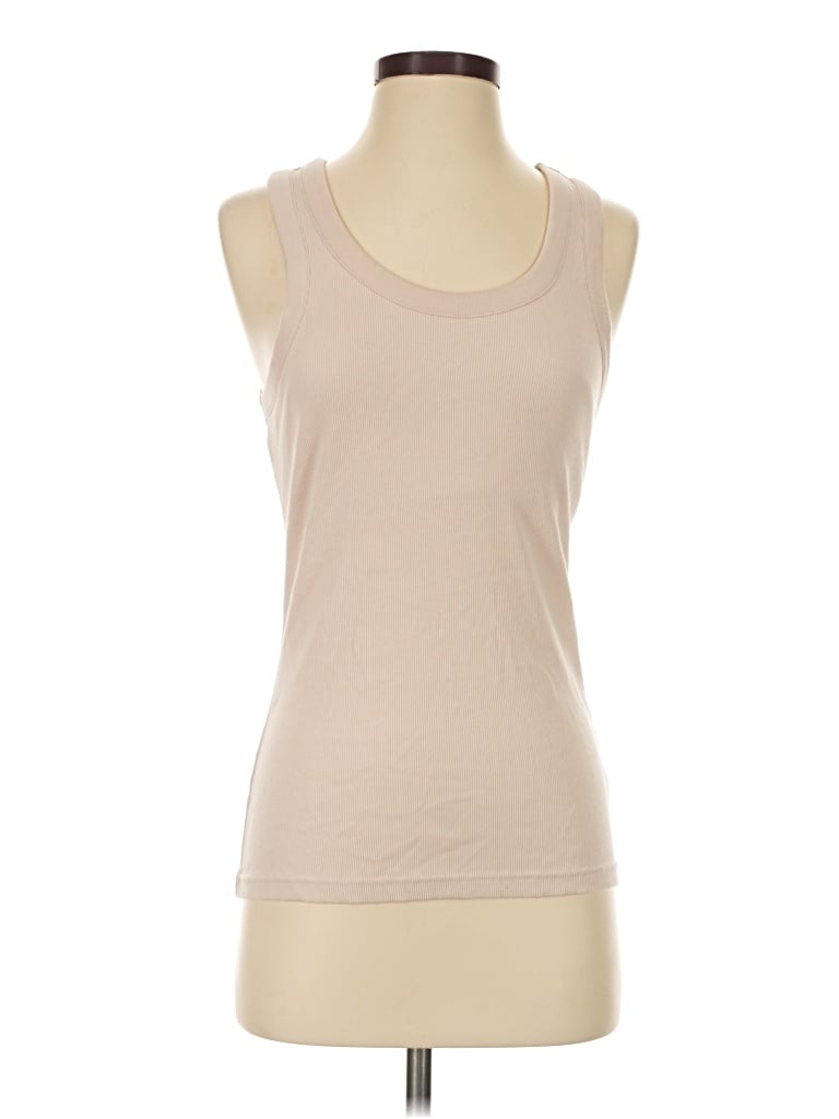 Pre-owned Papinelle Tank Top Tan Halter Neckline Tops
