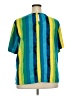 Notations Color Block Teal Short Sleeve Blouse Size 20 - photo 2