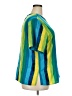 Notations Color Block Teal Short Sleeve Blouse Size 20 - photo 4