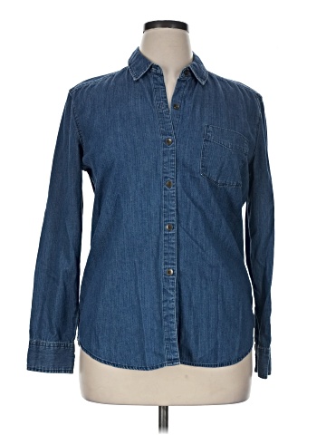 Bullhead Black Long Sleeve Button-Down Shirt (view 1)