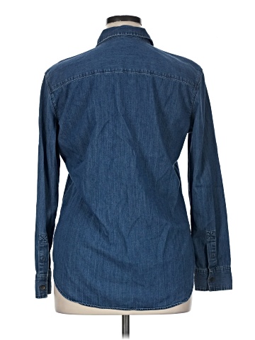 Bullhead Black Long Sleeve Button-Down Shirt (view 2)