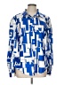 Unbranded Print Blue Long Sleeve Blouse Size L - photo 1