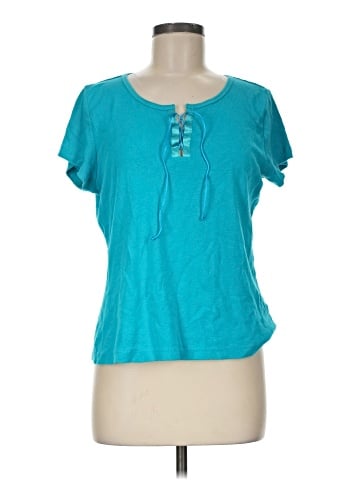 Crazy Horse by Liz Claiborne Short Sleeve Henley (view 1)
