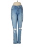 BKE Hearts Blue Jeans Size 28 waist - photo 1