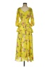 Taylor 100% Polyester Yellow Casual Dress Size 4 - photo 1