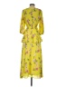 Taylor 100% Polyester Yellow Casual Dress Size 4 - photo 2