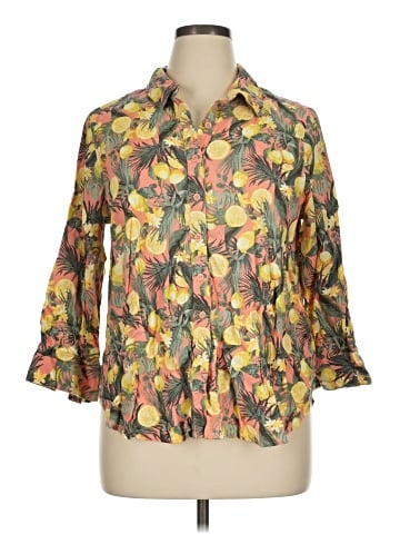 Intro 3/4 Sleeve Button-Down Shirt (view 1)