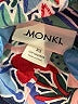 Monki 100% Viscose Paisley Blue Long Sleeve Button-Down Shirt Size XS - photo 7